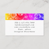 Shimmery Silver Sparkle Glitter Diamonds Visitekaartje (Achterkant)