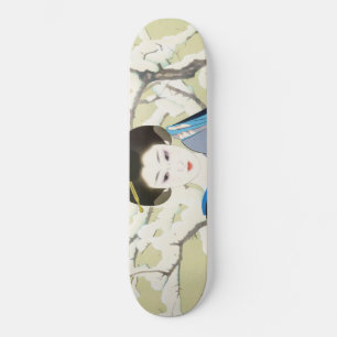 Shimura Tatsumi Twee onderwerpen van Japanse vrouw Skateboard