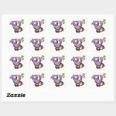 Shin Hebreeuws Aleph Bet Alphabet Chimpanzee Stick Vierkante Sticker (Vel)