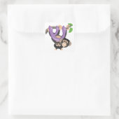 Shin Hebreeuws Aleph Bet Alphabet Chimpanzee Stick Vierkante Sticker (Tas)