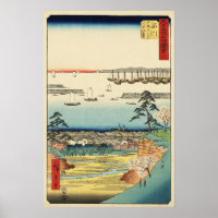 Shinagawa, Japan: Oude Utagawa-houtsnede