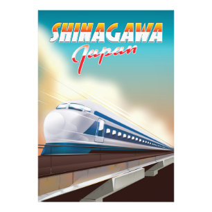 Shinagawa Japan reisposter. Foto Afdruk