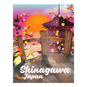 Shinagawa Japanse reisposter Foto Afdruk