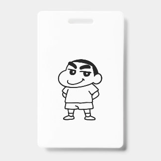 Shinchan Zwart en wit Badge