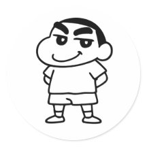 Shinchan Zwart-witte lijn kunst
