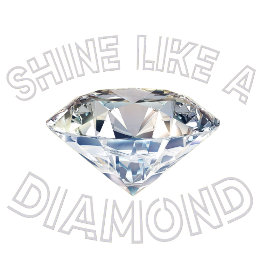 Shine als een diamant t-shirt