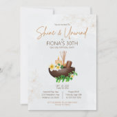 Shine and Unwind Spa Dag Verjaardag Bash Uitnodigi Kaart (Voorkant)