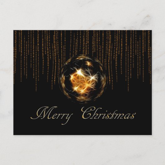Shine/Bling Merry-kerstbal Briefkaart (Voorkant)