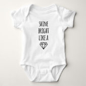 Shine Bright als een diamant Baby-pak Romper (Voorkant)