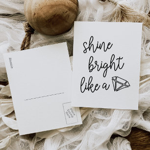 Shine Bright als een diamant Briefkaart