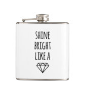 Shine Bright als een diamant Heupfles (Voorkant)