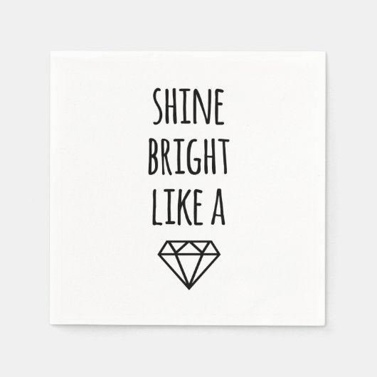 Shine Bright als een Diamond Cocktail Napkins Servetten (Voorkant)