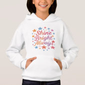 Shine Bright Always Kids' Pullover Hoodie (Devant)