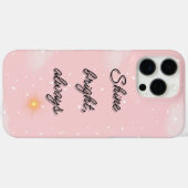 "Shine Bright Always" Pastelroze esthetische telef Case-Mate iPhone Case (Achterkant (horizontaal))