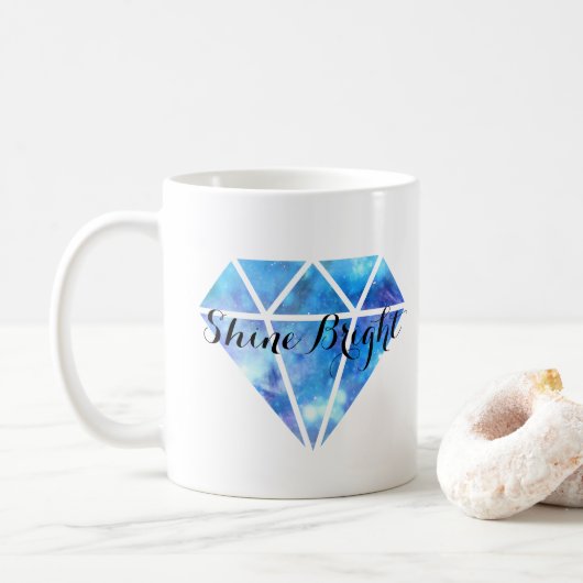 Shine Bright (Blue Diamond) Koffiemok (Met donut)