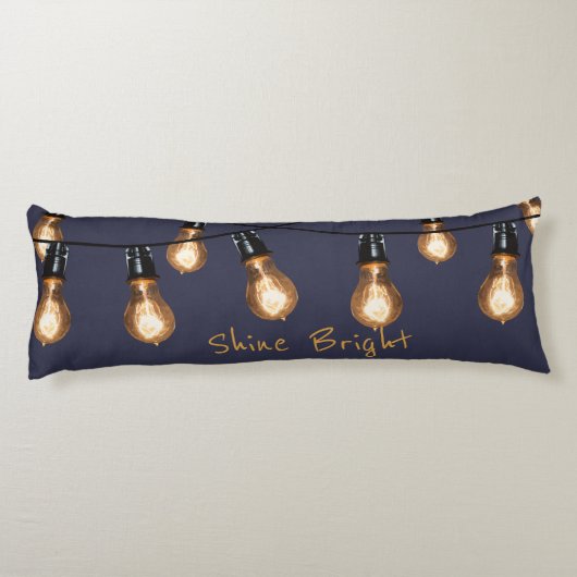 Shine Bright - Industrial String Lights Lichaamskussen (Achterkant)