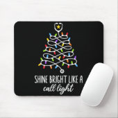 Shine Bright Like A Call Light Funny Nurse Christm Muismat (Met muis)