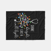 Shine Bright Like A Call Light Stethoscope Nurse C Fleece Deken (Voorkant (Horizontaal))