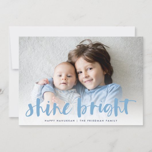 Shine Bright | Volledige foto Chanoeka Kaart (Voorkant)