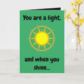 'Shine Bright' Wenskaart Kaart (Gele Bloem)