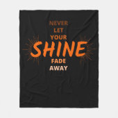 "SHINE" Cool Motivatie Fleece Blanket (Voorkant)