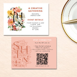 SHINE Floral Corporate Event Information QR Code Informatiekaartje