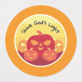 Shine God’s Light Halloween Étiquettes imperméable (Design 2)