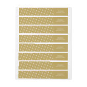 Shine Handwrite Script Gold Étiquettes de adresse (Feuille)