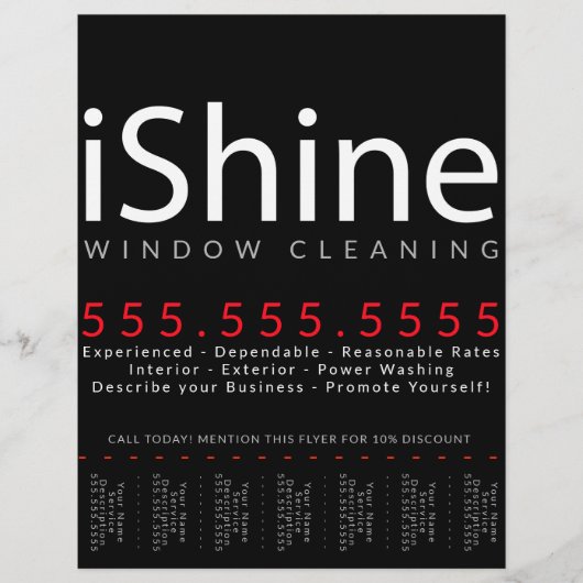 Shine. Huishoudelijk wasprogramma Flyer (Voorkant)
