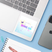 ✨ Shine On Sticker - Citation Pour Papillon Mini P (Ordinateur portable avec iPhone)
