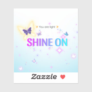✨ Shine on Sticker – Mini Pastel Butterfly Quote