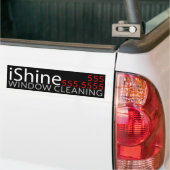 Shine. Promotie voor het opschonen van vensters Bumpersticker (Op Truck)