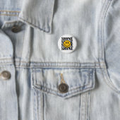 SHINE Retro Smiley Face Bold Typography Button (In situ)