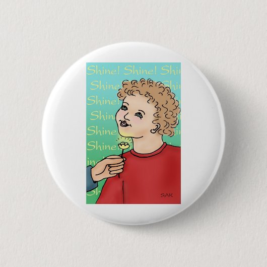 Shine. Ronde Button 5,7 Cm (Voorkant)