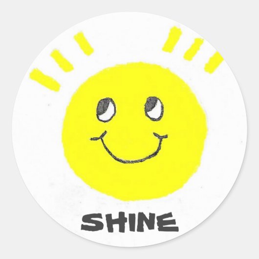 SHINE RONDE STICKER (Voorkant)