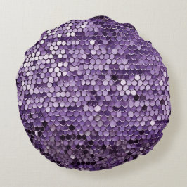 Shine Shine Paarse Star AI kunst Rond Kussen