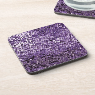 Shine Shine Purple Star Ai kunst  Bier Onderzetter