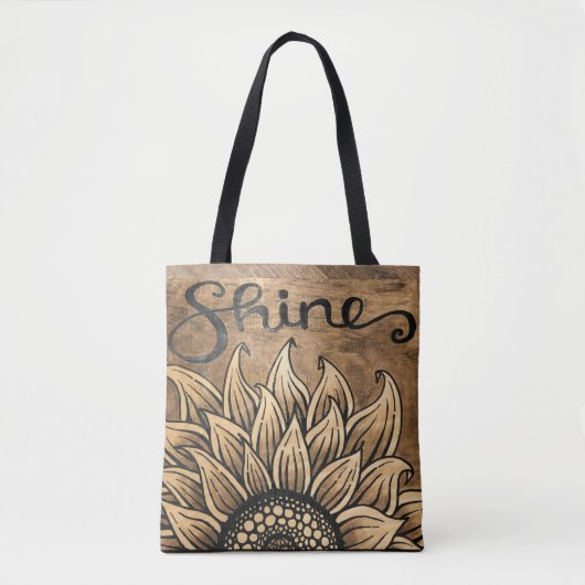Shine Sunflower Canvas tas (Voorkant)