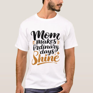 Shine Typography Design – Elegante Gouden Shine Sc T-shirt