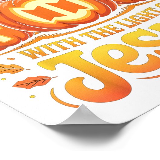 Shine With The Light Of Jesus Christian Halloween Poster (Hoek)