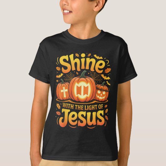 Shine With The Light Of Jesus Christian Halloween T-shirt (Voorkant)