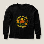 Shine Your Light Happy Diwali Shirt met lange mouw (Voorkant)