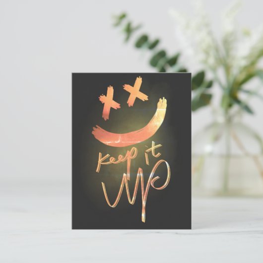 Shing Gold houdt het op Funny Smile Emoji Briefkaart (Staand voorkant)