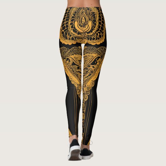 Shining Bee AI art Leggings (Achterkant)
