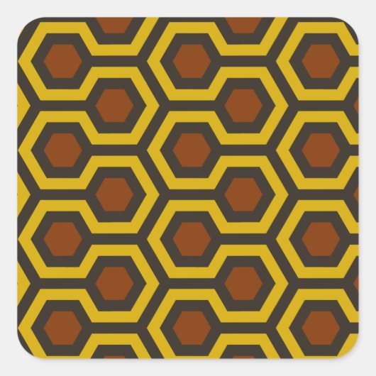 Shining Brown Vierkante Sticker (Voorkant)