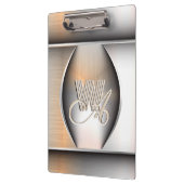Shining Brushed Steel Monogram Klembord (Links)
