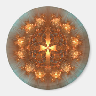 Shining Cross Mandala Magneet