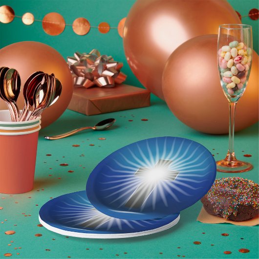 Shining Cross Papieren Bordje