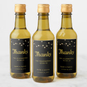 Shining dank u voor mini-wijnlabel wijn etiket (Flessen)