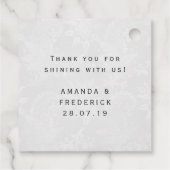 Shining Fantasy Yellow en Turquoise Bird Bedankjes Labels (Achterkant)